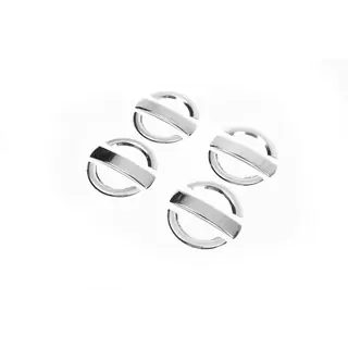 Coperture Maniglie Porta Cromate (4 pz, Acciaio Inox) foto 3