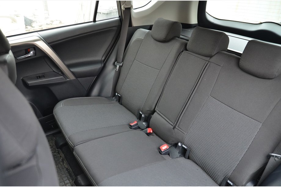 Toyota Rav 4 2013-2018 Coprisedi Auto (Similpelle↗Tessuto, Premium) Foto 3