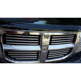 Modanature cromate per griglia (acciaio inox) Dodge Nitro 2006-2011 foto 2