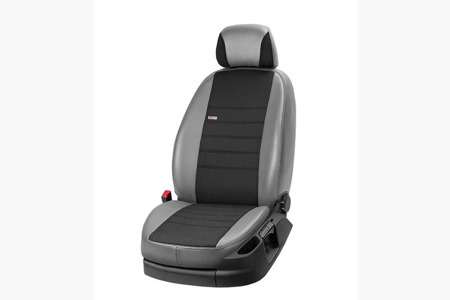 Citroen Jumpy 2007–2017 Coprisedi Auto Ecopelle+Tessuto+Alcantara Eco Comfort (3 File) Foto 4