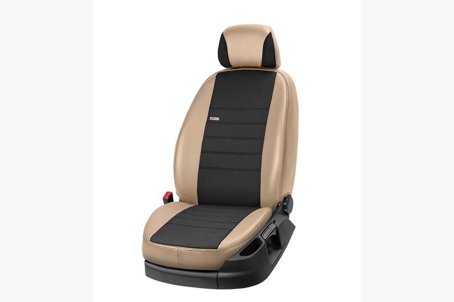 Citroen Jumpy 2007–2017 Coprisedi Auto Ecopelle+Tessuto+Alcantara Eco Comfort (3 File) Foto 8