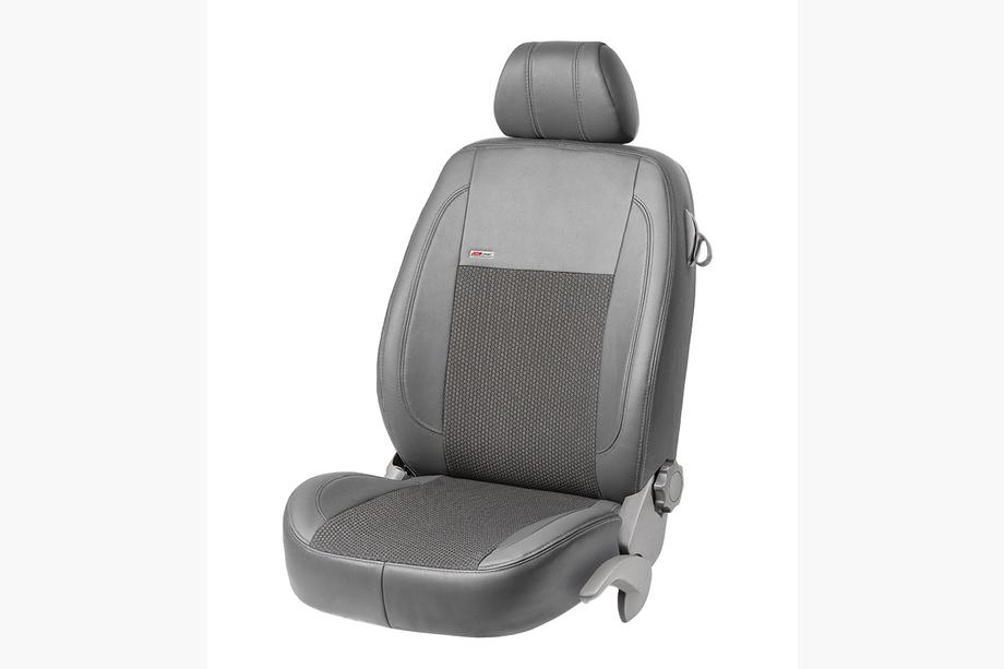 Renault Master 2011-2023 Coprisedi Auto Ecopelle+Tessuto+Alcantara VIP Elite (Anteriori) Foto 2