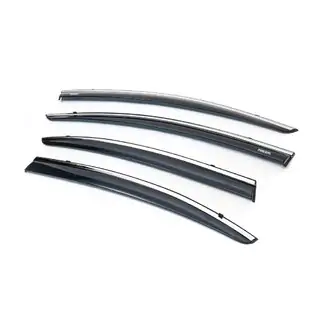 Deflettori finestrini con profilo cromato (4 pz, Niken)