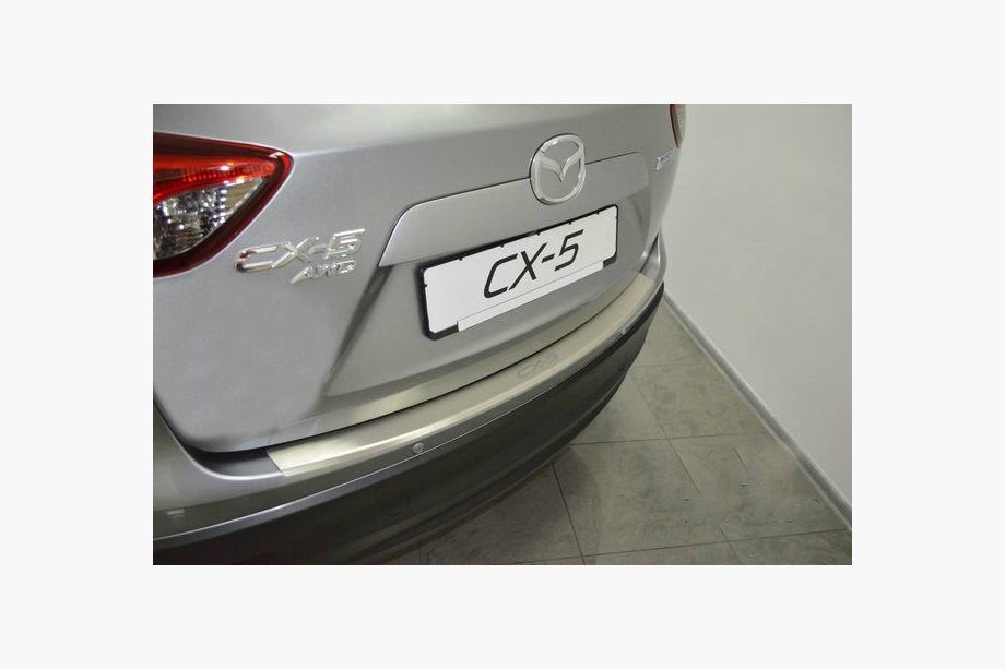 Mazda CX-5 2012-2017 Protezione paraurti posteriore con bordo Natanika (acciaio inox) Foto 1