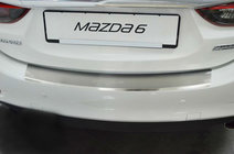 Mazda 6 2012-2024 Protezione paraurti posteriore con bordo Nataniko (4D, acciaio inox) foto 1