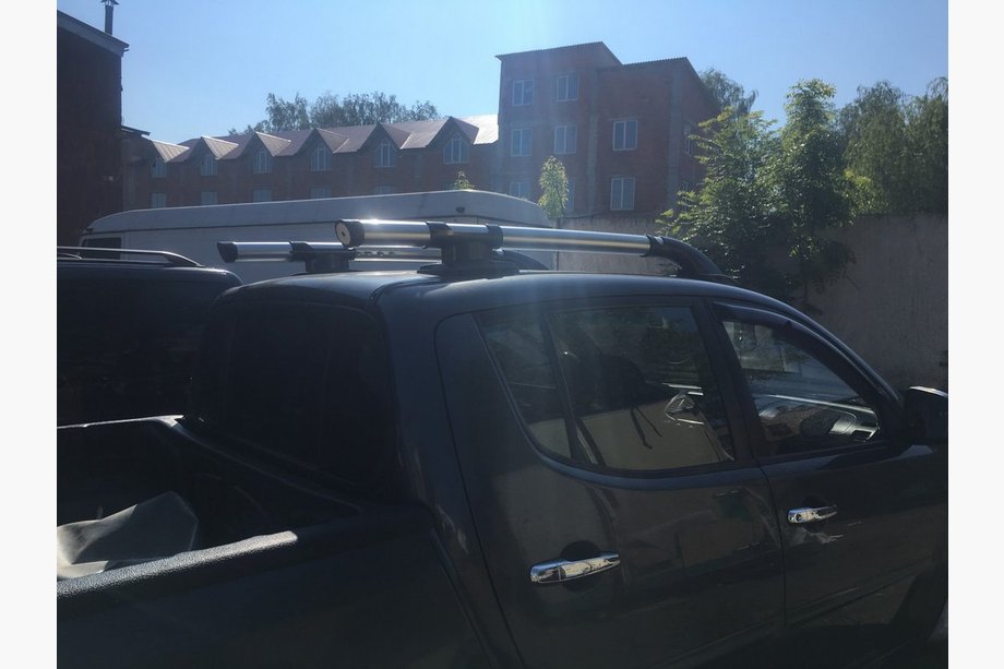 Mitsubishi L200 2006-2015 Barre portatutto nere con traverse Foto 4
