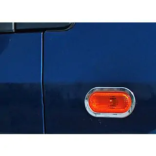 Cornici cromate indicatori di direzione (2 pz, acciaio inox)