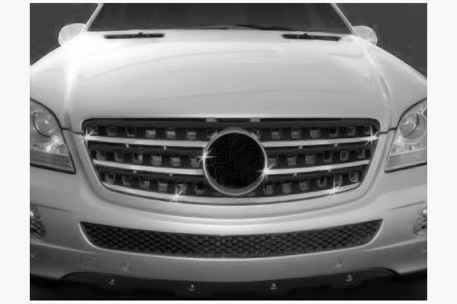Mercedes ML W164 2005-2011 Copri griglia cromati (5 pz, acciaio inox) Carmos - Acciaio Inox Turco Image