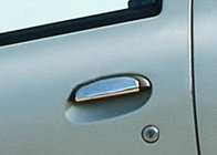Renault Clio II 1998-2005 Coperture Maniglie Cromate (Acciaio Inox) 2 pz, Carmos - Acciaio Turco foto 1