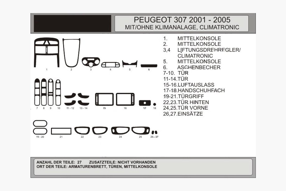Peugeot 307 2001-2008 Tuning interni (Hartman) Noce Image