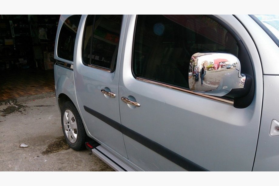 Renault Kangoo 2008–2020 Cornici Esterne Finestrini Acciaio Inox (4 pz) 2 pz, Carmos - Acciaio Turco Image