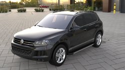 Volkswagen Touareg 2010-2018 Pedane Laterali Duru (2 pz, Alluminio) foto 3