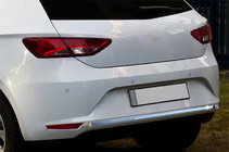 Seat Leon 2013-2020 Modanatura paraurti posteriore acciaio inox foto 1