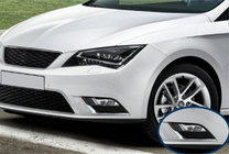 Seat Leon 2013-2020 Coperture per fendinebbia (2 pz, acciaio inox) foto 1