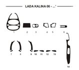 Lada Kalina 2004-2011 Coperture cruscotto (Hartman) Alluminio foto 1