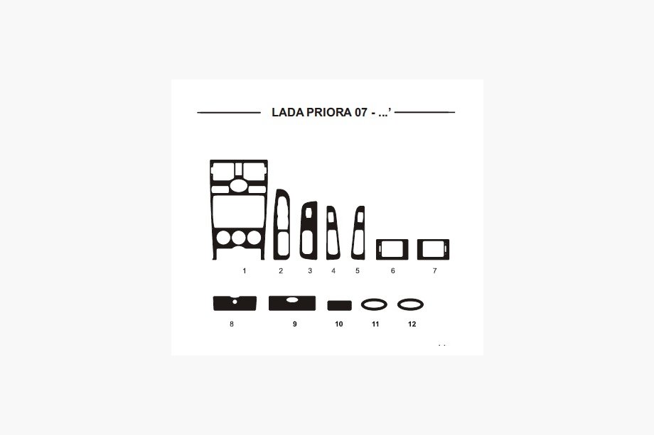 Lada Priora 2007-2018 Coperture cruscotto (Hartman) Image