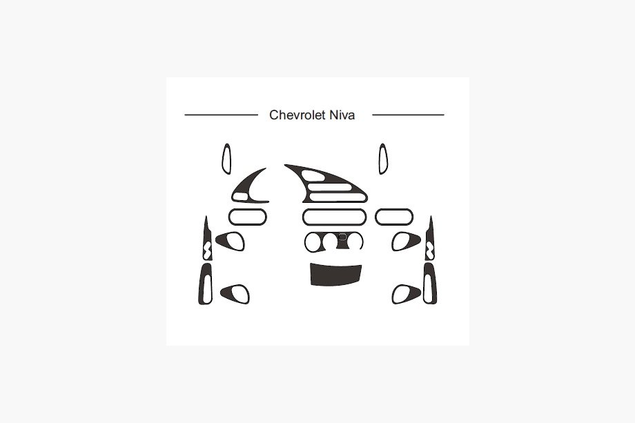 Chevrolet Niva 1998-2020 Coperture cruscotto (Hartman) Carbonio Image