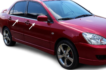 Mitsubishi Lancer 9 2004-2008 Cornici Esterne Finestrini Acciaio Inox (4 pz) OmsaLine - Acciaio Inox Italiano foto 1