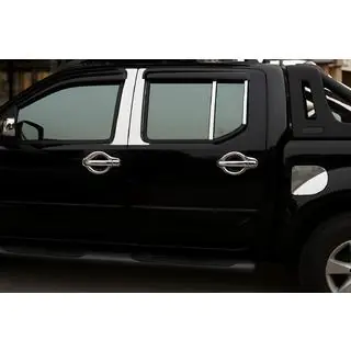 Coperture montanti cromate (6 pz, acciaio inox) Nissan Navara 2006-2015 foto 1