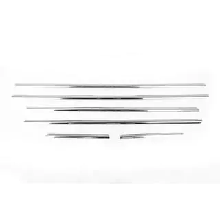 Cornici esterne finestrini acciaio inox (4 pz) Opel Corsa D 2007-2014 foto 2
