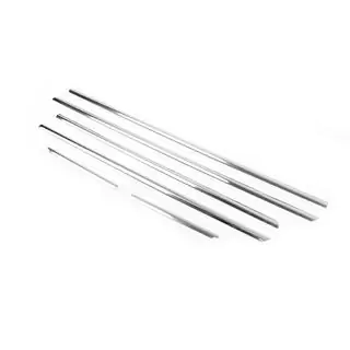 Cornici esterne finestrini acciaio inox (4 pz) Opel Corsa D 2007-2014 foto 3