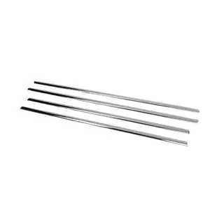 Modanature inferiori finestrini Black Chrome (4 pz, acciaio inox) foto 4