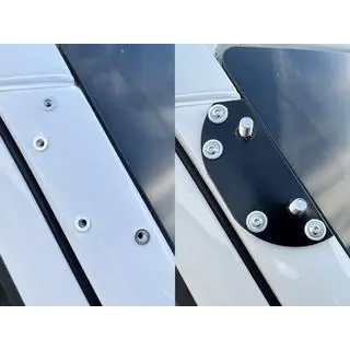 Visiera parabrezza su telaio V2 (nero lucido, 5mm) Mercedes Sprinter W906 2006–2018 foto 4
