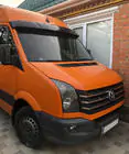 Volkswagen Crafter 2006-2016 Visiera parabrezza su telaio V2 (nero lucido, 5mm) foto 7