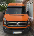 Volkswagen Crafter 2006-2016 Visiera parabrezza su telaio V2 (nero lucido, 5mm) foto 8