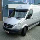 Volkswagen Crafter 2006-2016 Visiera parabrezza su telaio V2 (nero lucido, 5mm) foto 12