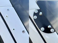 Volkswagen Crafter 2006-2016 Visiera parabrezza su telaio V2 (nero lucido, 5mm) foto 4
