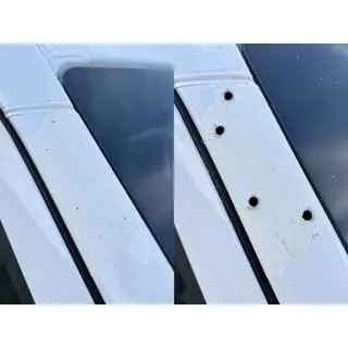 Visiera parabrezza su telaio V2 (nero lucido, 5mm) Volkswagen Crafter 2006-2016 foto 3