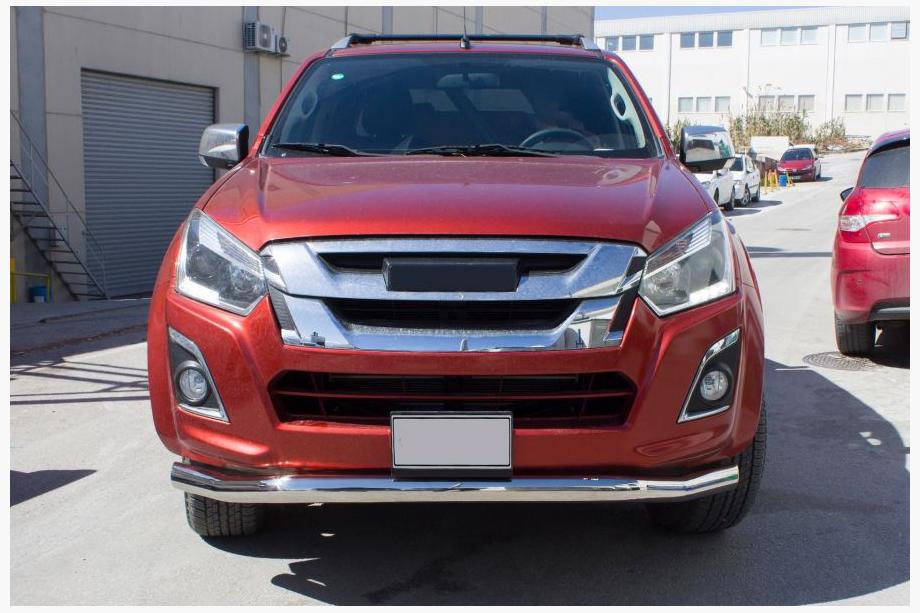 Isuzu D-Max 2011-2019 Protezione Anteriore Texas (76mm, Acciaio Inox) Foto 1