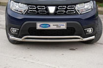 Renault Duster 2018-2024 Protezione Anteriore Vegas (60/42mm, Acciaio Inox) foto 2
