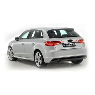 Modanatura in acciaio inox sopra la targa HB Audi A3 2012-2020