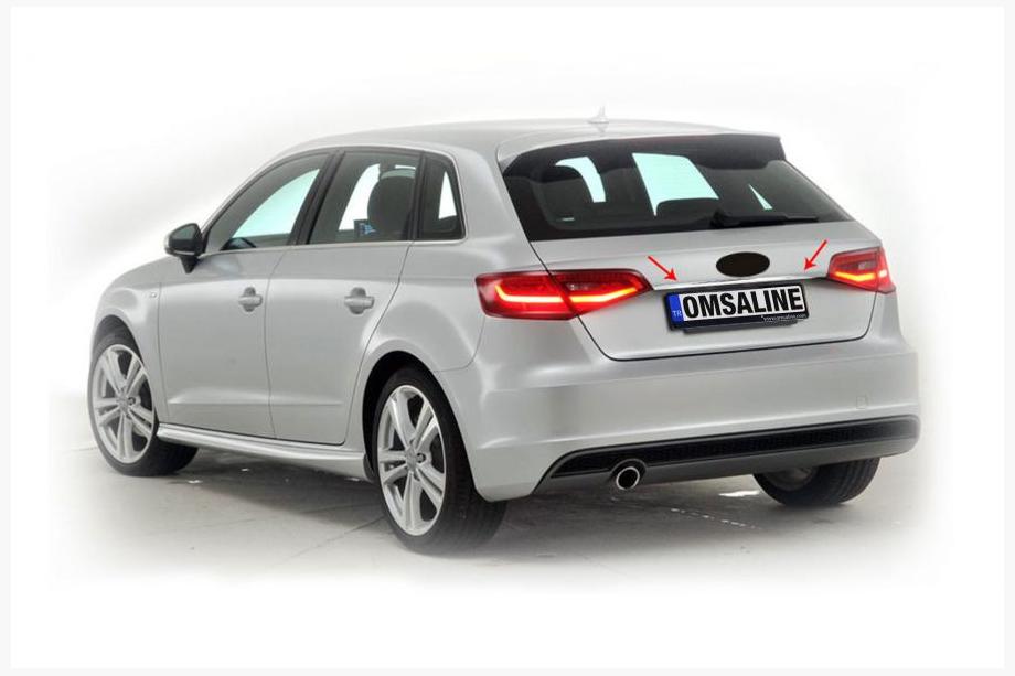 Audi A3 2012-2020 Modanatura in acciaio inox sopra la targa HB Image
