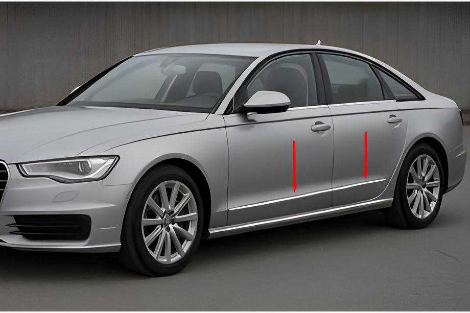 Audi A6 C7 2011-2017 Modanature Porte Cromate (6 pz) Image