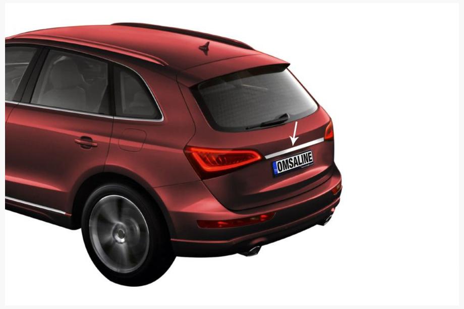 Audi Q5 2017-2025 Modanatura cromata sopra la targa (acciaio inox) Image