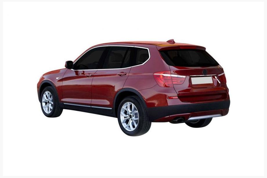 BMW X3 F25 2011-2018 Modanatura in acciaio inox sopra la targa Image
