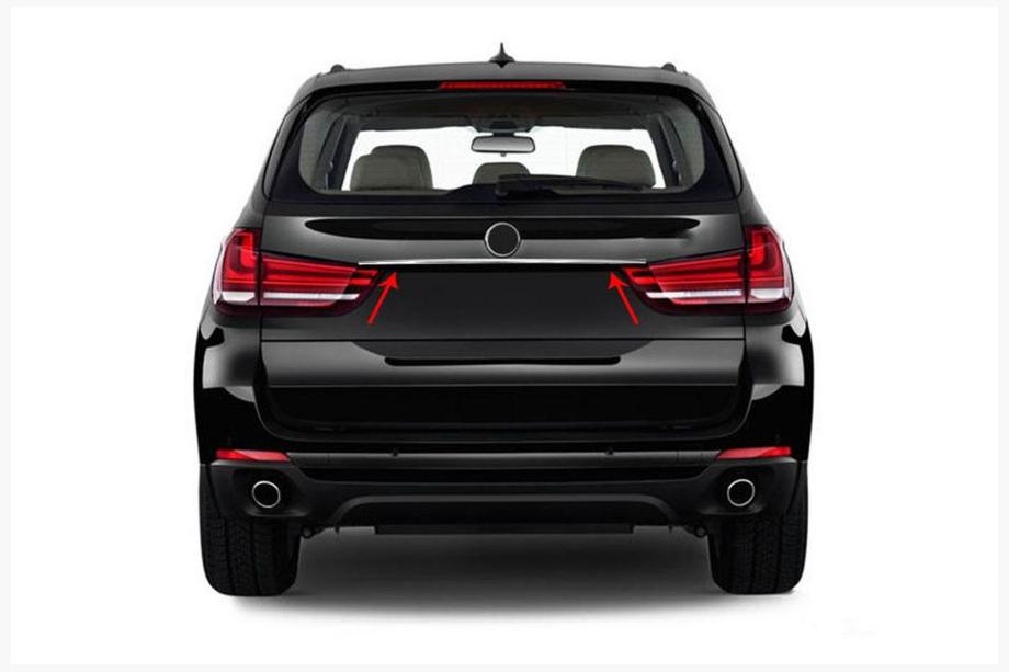 BMW X5 F15 2013-2018 Modanatura in acciaio inox sopra la targa Image