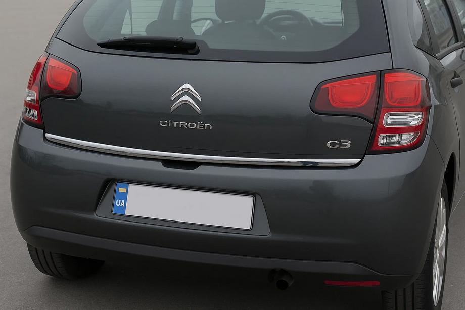 Citroen C-3 2009–2016 Bordo inferiore cofano bagagliaio acciaio inox OmsaLine Image