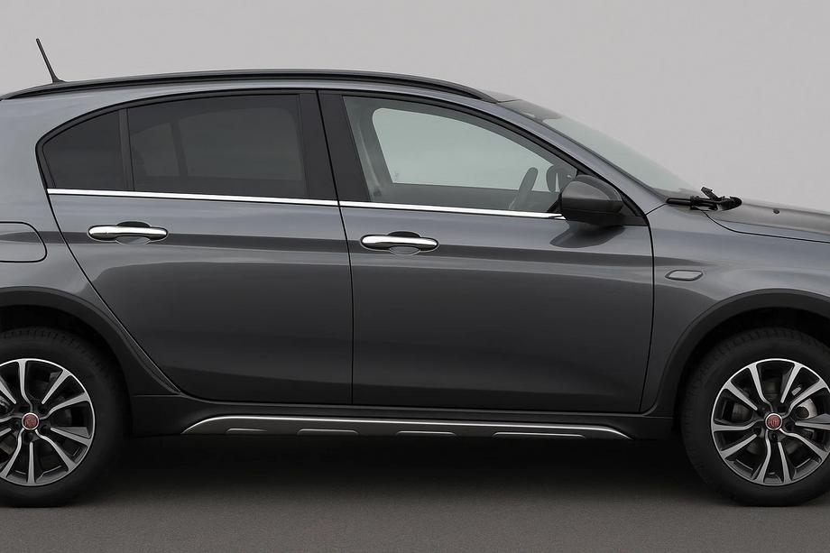 Fiat Tipo Cross 2021- Modanature inferiori finestrini acciaio inox Carmos - Acciaio Inox Turco Image