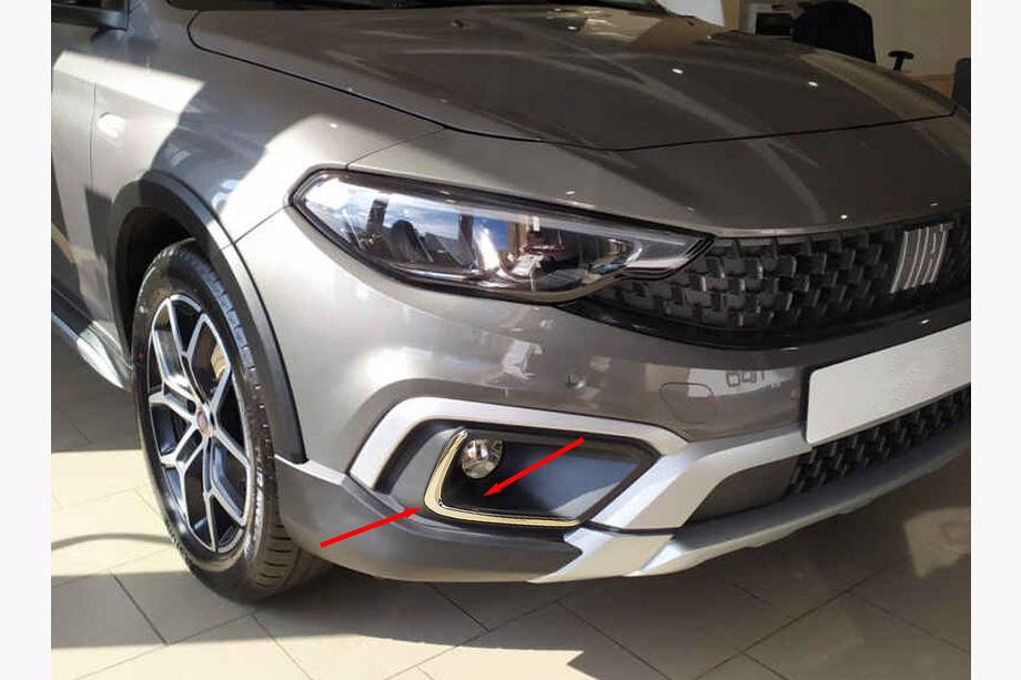 Fiat Tipo Cross 2021- Cornici Fendinebbia in Acciaio Inox Image