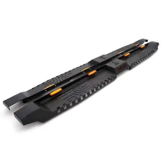 Pedane laterali Dakar V2 con LED (2 pz, metallo) foto 1