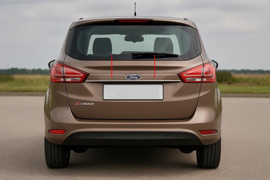 Ford B-Max 2012-2017 Modanatura cromata sopra la targa (acciaio inox) Image