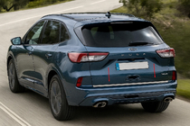 Ford Kuga/Escape 2019- Modanatura bagagliaio acciaio inox Carmos - Acciaio Inox Turco foto 2