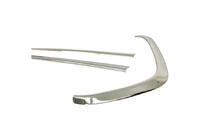 Ford Custom 2013-2022 Cornice cromata per griglia anteriore 2018+ (4 pz, acciaio inox) foto 5