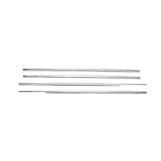 Cornici esterne finestrini acciaio inox (4 pz) Honda Civic 1995-2001 foto 2