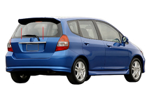 Honda FIT/Jazz 2002-2008 Modanatura cromata sopra la targa (acciaio inox) foto 1