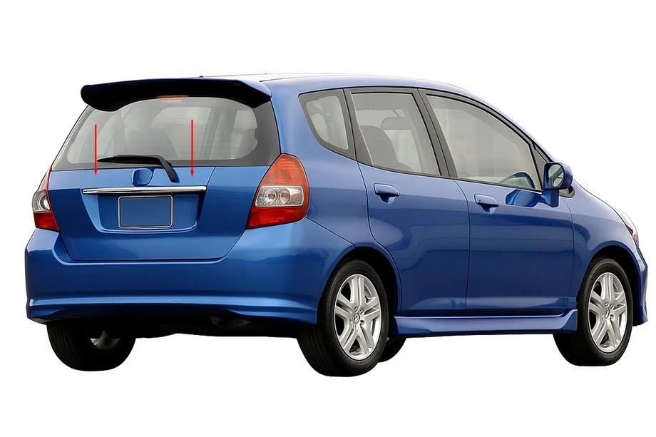 Honda FIT/Jazz 2002-2008 Modanatura cromata sopra la targa (acciaio inox) Image